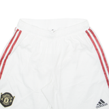 ADIDAS Manchester United FC Mens Sports Shorts White S W26