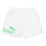 PUMA Mesh Lined Mens Sports Shorts White M W30
