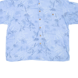 PURITAN Mens Hawaiian Shirt Blue Floral XL