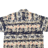 CROSSINGS Mens Hawaiian Shirt Beige Floral XL