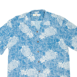HIGH SURF Pineapples Mens Hawaiian Shirt Blue Crazy Pattern XL