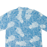 HIGH SURF Pineapples Mens Hawaiian Shirt Blue Crazy Pattern XL