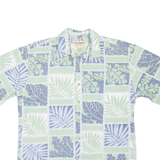 COOK STREET Mens Hawaiian Shirt Green Floral M