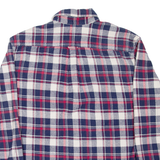 JACHS Mens Flannel Shirt Blue Plaid Long Sleeve L