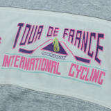 TORTONI Tour De France Womens Sweatshirt Grey Collared 90s M