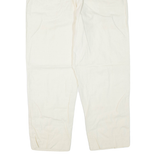 RAFAELLA Petite Womens Trousers Cream Regular Tapered Linen W30 L26