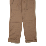 Mens Trousers Brown Regular Straight W30 L29
