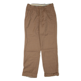 Mens Trousers Brown Regular Straight W30 L29