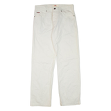 LEE COOPER Mens Trousers White Regular Straight W30 L31
