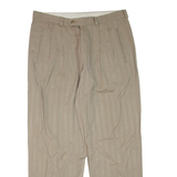 Mens Trousers Beige Regular Tapered W34 L30