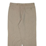 Mens Trousers Beige Regular Tapered W34 L30