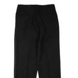 Mens Trousers Black Regular Tapered W34 L33