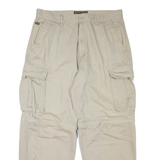 Cargo Mens Trousers Beige Regular Straight W34 L29