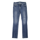 TRUE RELIGION Womens Jeans Blue Slim Straight Stone Wash W25 L32