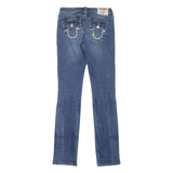 TRUE RELIGION Womens Jeans Blue Slim Straight Stone Wash W25 L32