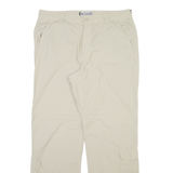 COLUMBIA Detachable Legs Womens Trousers Beige Relaxed Straight Nylon W34 L31