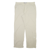 COLUMBIA Detachable Legs Womens Trousers Beige Relaxed Straight Nylon W34 L31