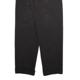 MEYER Mens Trousers Black Relaxed Straight Wool W30 L29