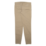 CARHARTT Mens Trousers Beige Slim Tapered W28 L30