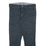 DICKIES Womens Trousers Blue Slim Tapered W32 L27