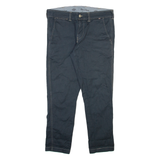 DICKIES Womens Trousers Blue Slim Tapered W32 L27