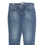 TOMMY HILFIGER Mens Jeans Blue Regular Tapered Stone Wash W31 L27
