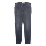 TOMMY HILFIGER Mens Jeans Grey Regular Tapered Stone Wash W32 L32