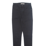LEVI'S Womens Jeans Black Regular Skinny W22 L29