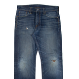 LEVI'S 504 Jeans Distressed Mens Blue Regular Straight W32 L30