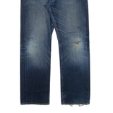 LEVI'S 504 Jeans Distressed Mens Blue Regular Straight W32 L30