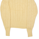 RALPH LAUREN Mens Jumper Beige Crew Neck 90s Cable Knit L