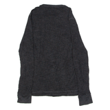 POLO RALPH LAUREN Womens Jumper Black Crew Neck Waffle Knit XL