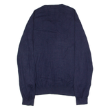 POLO RALPH LAUREN Mens Jumper Blue V-Neck Tight Knit L