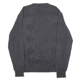 POLO RALPH LAUREN Mens Jumper Grey Crew Neck Tight Knit Wool XL