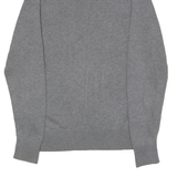 TOMMY HILFIGER Mens Jumper Grey Roll Neck Tight Knit Wool S