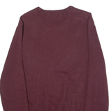POLO RALPH LAUREN Mens Jumper Maroon Crew Neck Tight Knit M