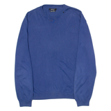 REPLAY Mens Jumper Blue Crew Neck Tight Knit L