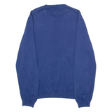 REPLAY Mens Jumper Blue Crew Neck Tight Knit L