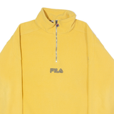 FILA Mens Fleece Yellow 1/4 Zip M