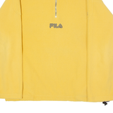 FILA Mens Fleece Yellow 1/4 Zip M