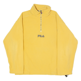 FILA Mens Fleece Yellow 1/4 Zip M