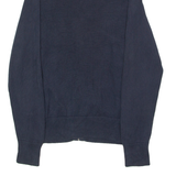 TOMMY HILFIGER Mens Jumper Blue High Neck Tight Knit M