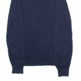 LACOSTE Mens Jumper Blue Crew Neck Tight Knit S