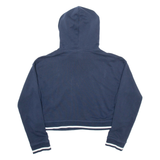 ADIDAS Cropped Womens Blue Hoodie UK 8