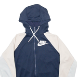 NIKE Mens Blue Hoodie Full Zip S