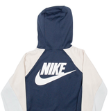 NIKE Mens Blue Hoodie Full Zip S