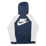 NIKE Mens Blue Hoodie Full Zip S
