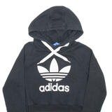 ADIDAS Cropped Womens Black Hoodie UK 6