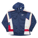 REEBOK Mens Blue Hoodie Full Zip M