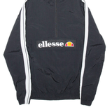 ELLESSE Womens Black Hoodie Nylon UK 8